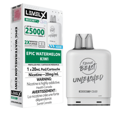 Level X G2 Boost Flavour Beast Pods - Epic Watermelon Kiwi Iced, 25k Puffs - Pods - Mister Vapor
