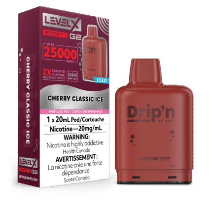 Level X G2 Boost Drip'n Pods - Cherry Classic Ice, 25k Puffs - PODS - Mister Vapor