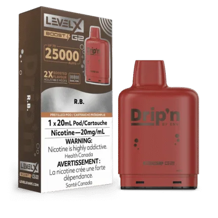 Level X G2 Boost Drip'n Pods - R.B, 25k Puffs - PODS - Mister Vapor