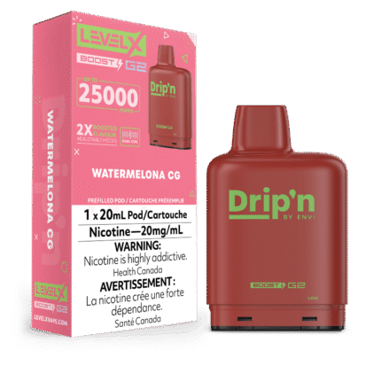 Level X G2 Boost Drip'n Pods - Watermelona CG, 25k Puffs - PODS - Mister Vapor
