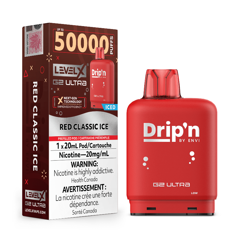 Level X G2 Ultra Drip'n Pods - Red Classic Ice, 50K Puffs - PODS - Mister Vapor
