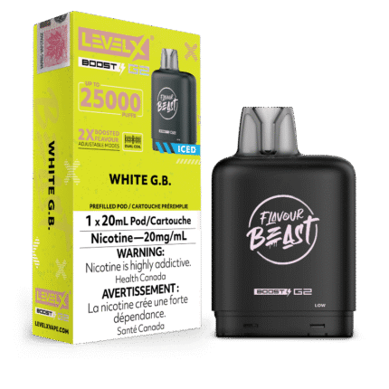 Level X G2 Boost Flavour Beast Pods - White G.B Iced, 25k Puffs - Pods - Mister Vapor
