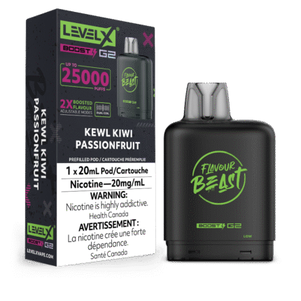 Level X G2 Boost Flavour Beast Pods - Kewl Kiwi Passionfruit, 25k Puffs - Pods - Mister Vapor