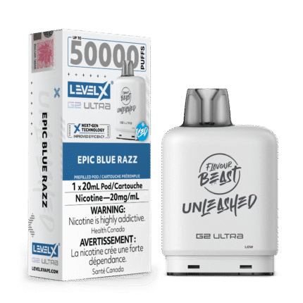 Level X G2 Ultra Flavour Beast Unleashed Pods - Epic Blue Razz Ice, 50K Puffs - PODS - Mister Vapor