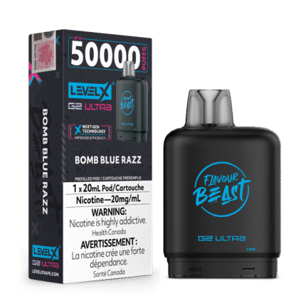 Level X G2 Ultra Flavour Beast Pods - Bomb Blue Razz, 50K Puffs - PODS - Mister Vapor