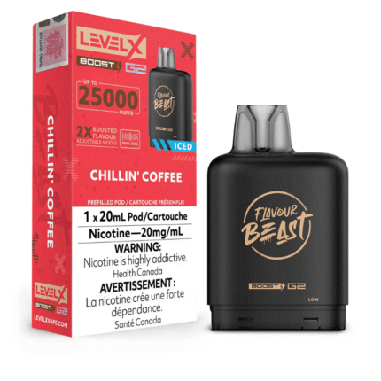 Level X G2 Boost Flavour Beast Pods - Chillin' Coffee Iced, 25k Puffs - Pods - Mister Vapor