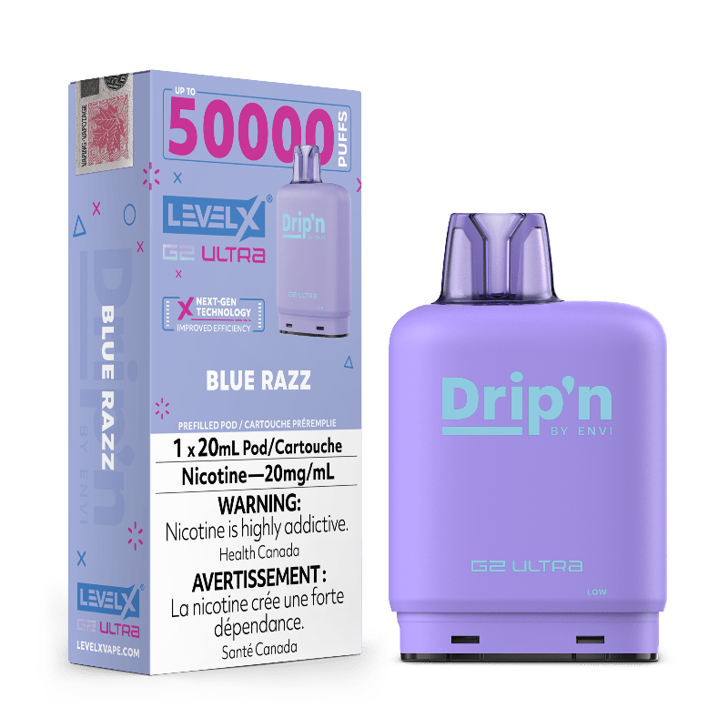 Level X G2 Ultra Drip'n Pods - Blue Razz, 50K Puffs - PODS - Mister Vapor
