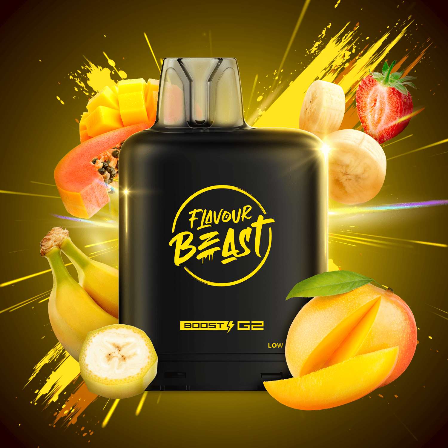 Level X G2 Boost Flavour Beast Pods - Blastin' Banana Mango, 25k Puffs - Pods - Mister Vapor