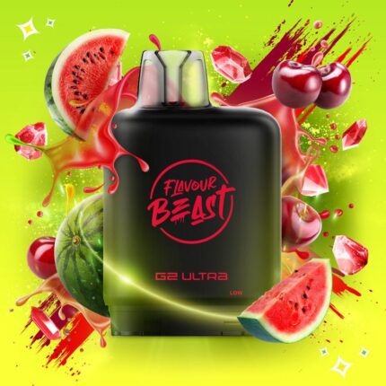 Level X G2 Ultra Flavour Beast Sour Gushin Series Pods - S. Cherry Watermelon 50K Puffs - PODS - Mister Vapor