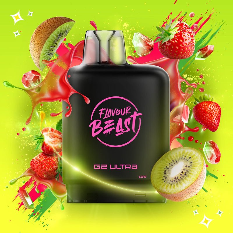 Level X G2 Ultra Flavour Beast Sour Gushin Series Pods - S. Strawberry Kiwi 50K Puffs - PODS - Mister Vapor