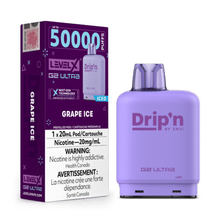 Level X G2 Ultra Drip'n Pods - Grape Ice, 50K Puffs - PODS - Mister Vapor