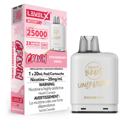 Level X G2 Boost Flavour Beast Pods - Cravin Strawberry Swirl, 25k Puffs - Pods - Mister Vapor