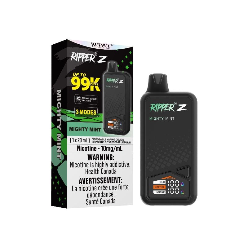 Ripper Z Mighty Mint 10mg 99k Disposable Vape - DISPOSABLE - Mister Vapor