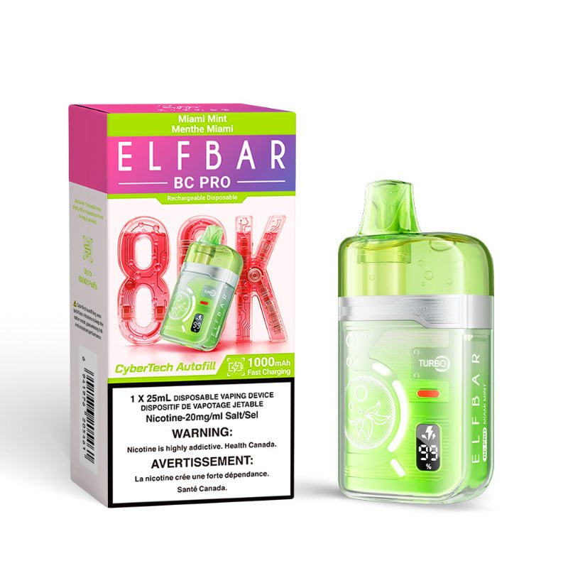 Elf Bar BC Pro 80K Disposable Vape - Miami Mint - DISPOSABLE - Mister Vapor