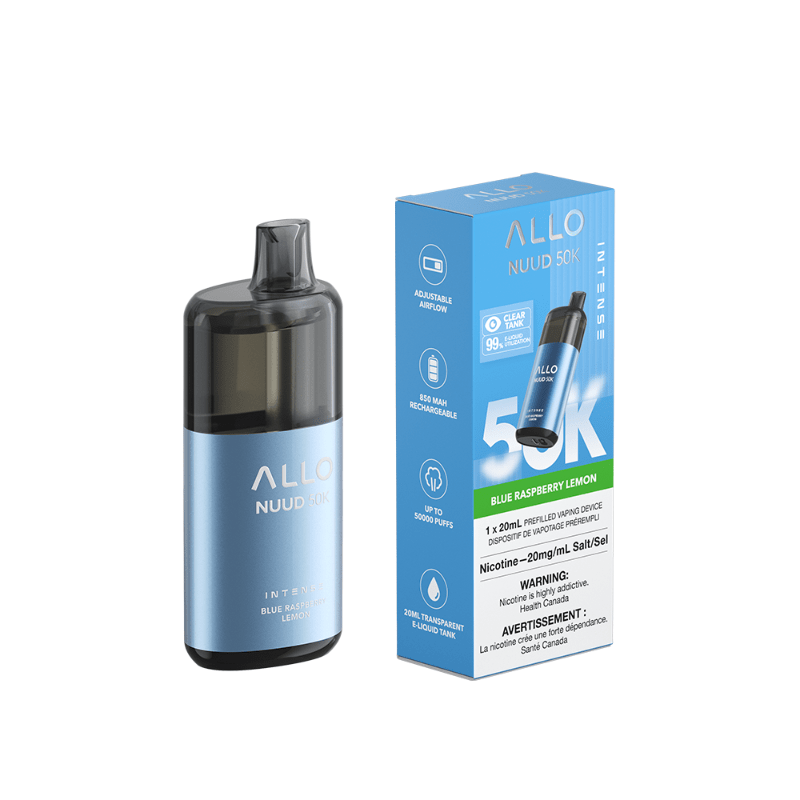 Allo NUUD Blue Raspberry Lemon 50K Intense Disposable Vape - DISPOSABLE - Mister Vapor