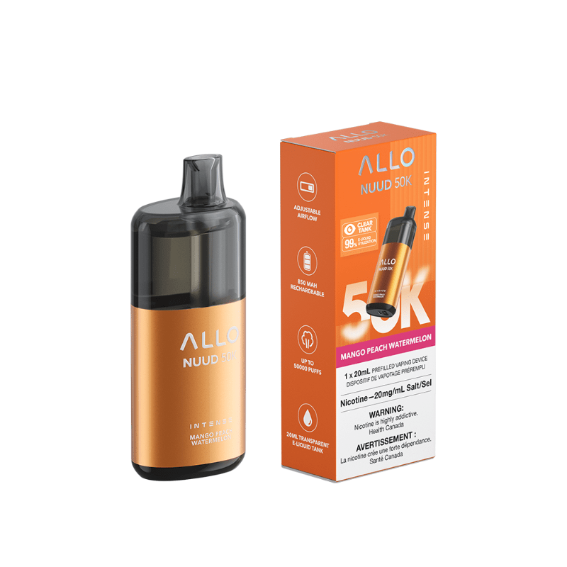 Allo NUUD Mango Peach Watermelon 50K Intense Disposable Vape - DISPOSABLE - Mister Vapor