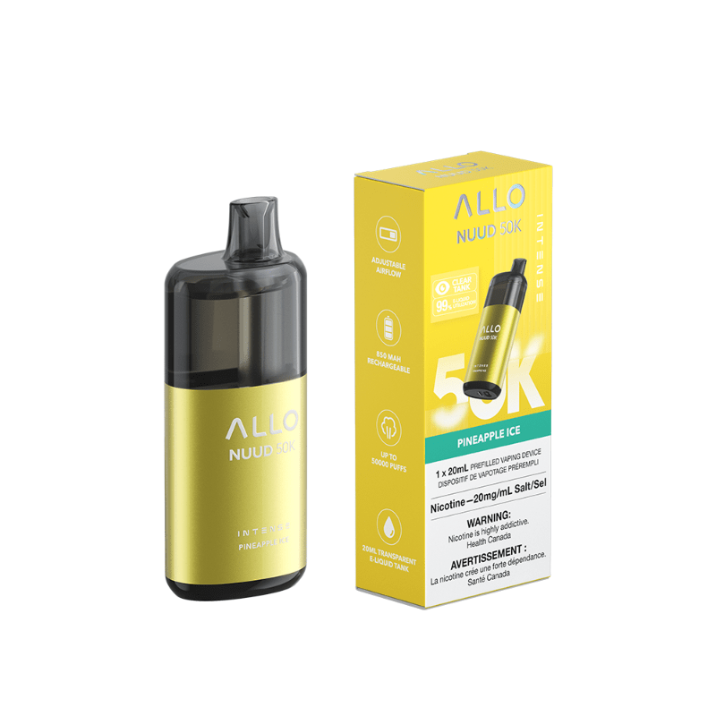Allo NUUD Pineapple Ice 50K Intense Disposable Vape - DISPOSABLE - Mister Vapor