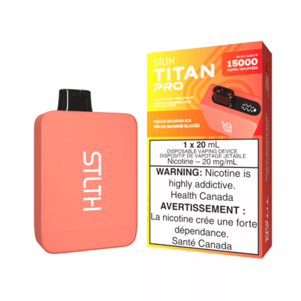 STLTH Titan Pro (15K) Peach Banana Ice Disposable Vape - DISPOSABLE - Mister Vapor