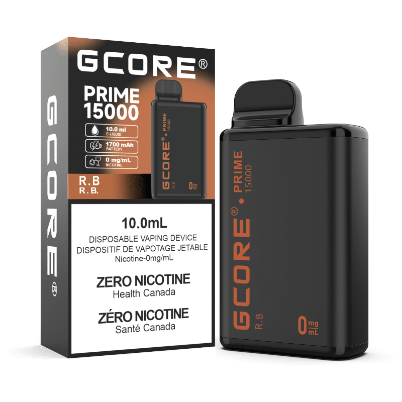 Gcore Prime R.B 15K Nicotine Free - DISPOSABLE - Mister Vapor