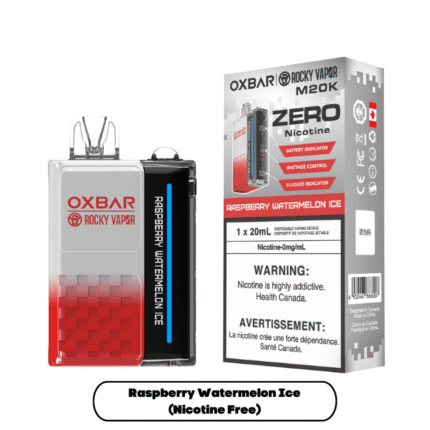 Oxbar M20K Nicotine Free Raspberry Watermelon Ice Disposable Vape - DISPOSABLE - Mister Vapor