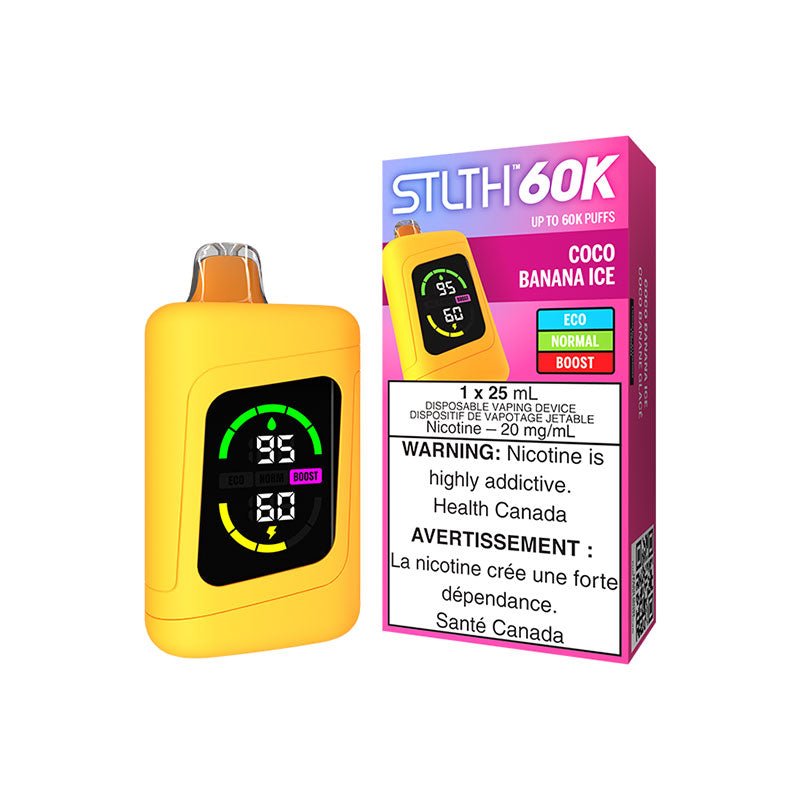 STLTH 60K Coco Banana Ice Disposable Vape - DISPOSABLE - Mister Vapor