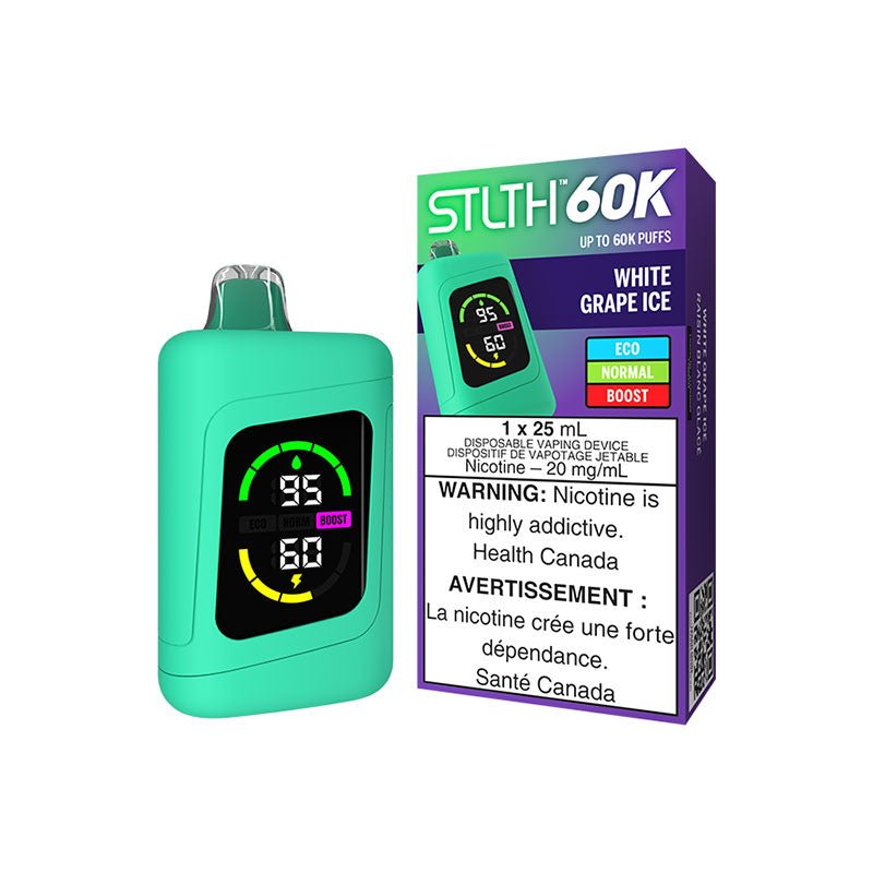 STLTH 60K White Grape Ice Disposable Vape - DISPOSABLE - Mister Vapor