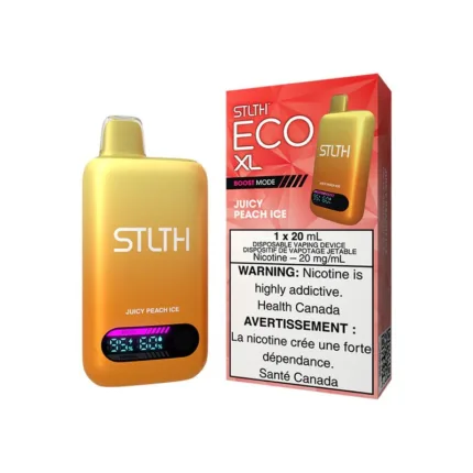 STLTH Eco XL Juicy Peach Ice Disposable Vape - DISPOSABLE - Mister Vapor