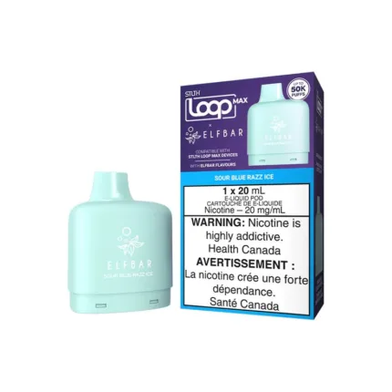 STLTH Loop Max X Elf Bar 50k Pod - Sour Blue Razz Ice - PODS - Mister Vapor
