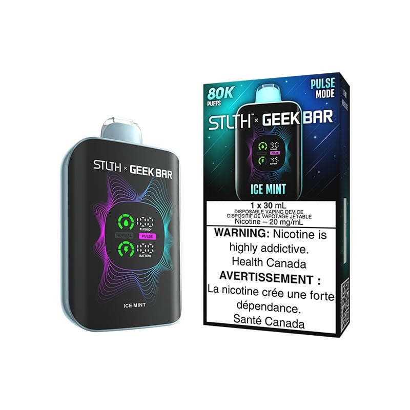 STLTH X GEEKBAR Ice Mint 80K Disposable Vape, 30mL - DISPOSABLE - Mister Vapor