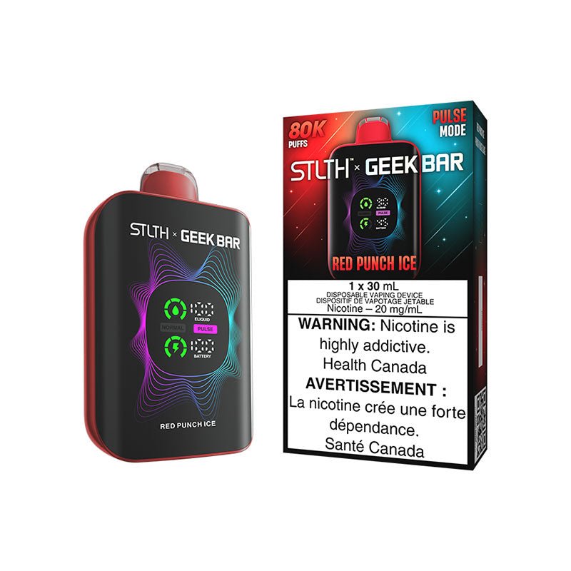 STLTH X GEEKBAR Red Punch Ice 80K Disposable Vape, 30mL - DISPOSABLE - Mister Vapor