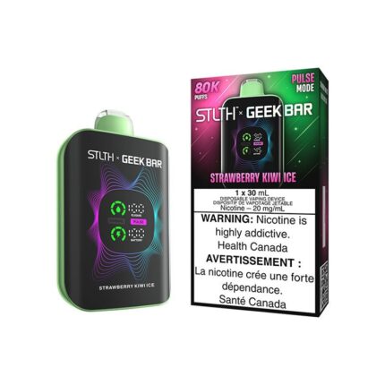 STLTH X GEEKBAR Strawberry Kiwi Ice 80K Disposable Vape, 30mL - DISPOSABLE - Mister Vapor