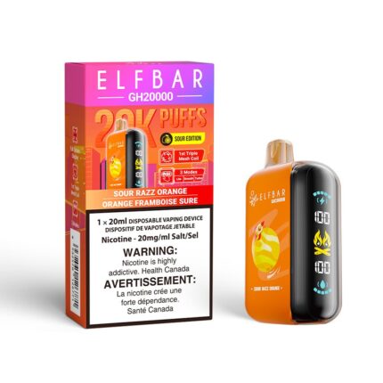 Elf Bar GH 20K Sour Razz Orange Disposable Vape - DISPOSABLE - Mister Vapor