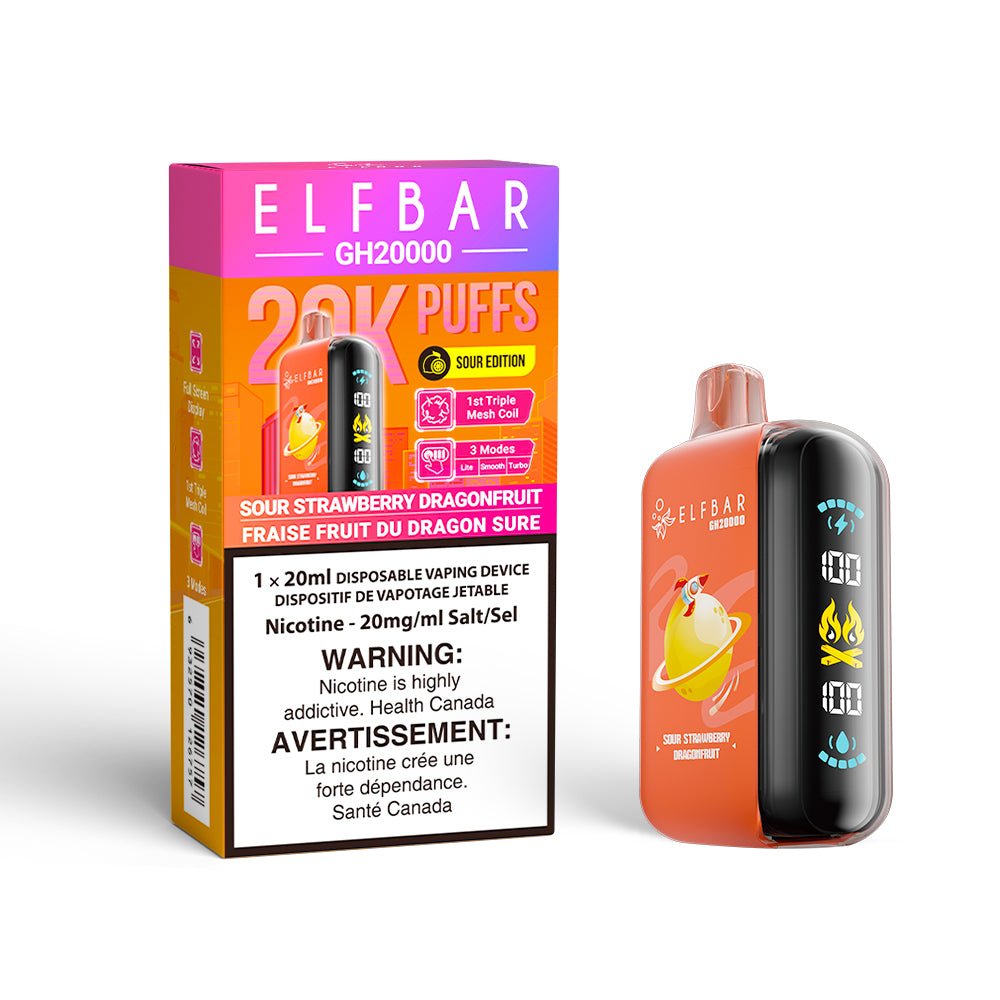 Elf Bar GH 20K Sour Strawberry Dragonfruit Disposable Vape - DISPOSABLE - Mister Vapor