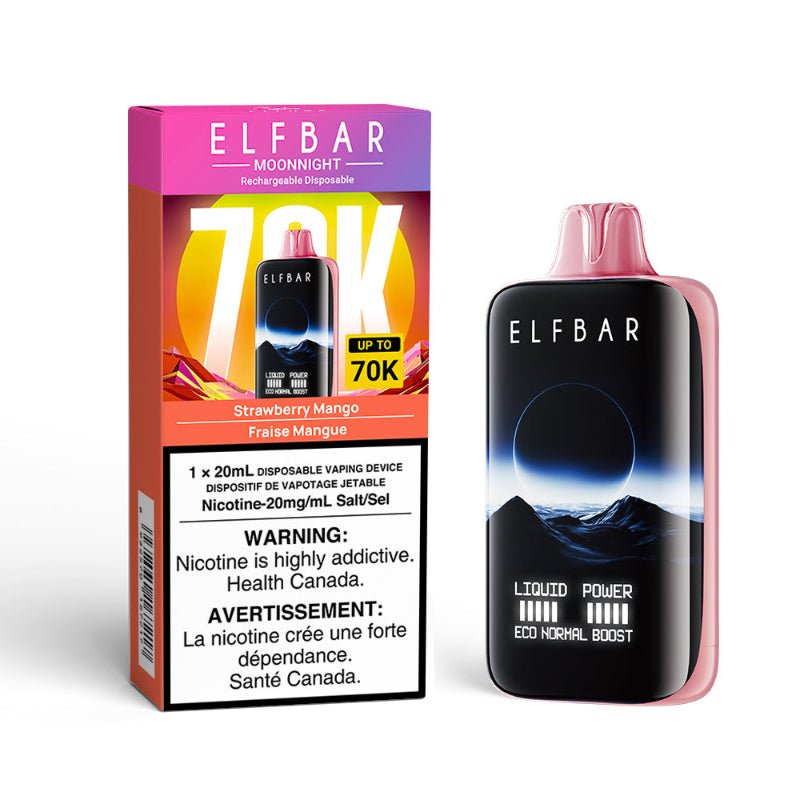 Elf Bar MoonNight Strawberry Mango 70K Disposable Vape - DISPOSABLE - Mister Vapor