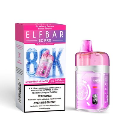 Elf Bar BC Pro 80K Disposable Vape - Strawberry Banana - DISPOSABLE - Mister Vapor