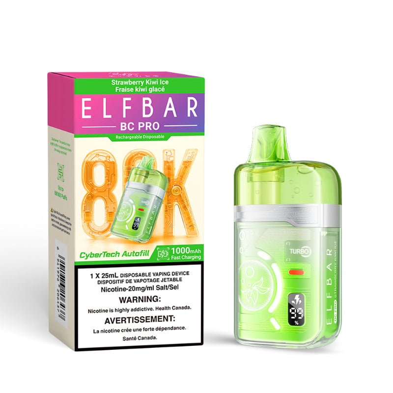 Elf Bar BC Pro 80K Disposable Vape - Strawberry Kiwi Ice - DISPOSABLE - Mister Vapor