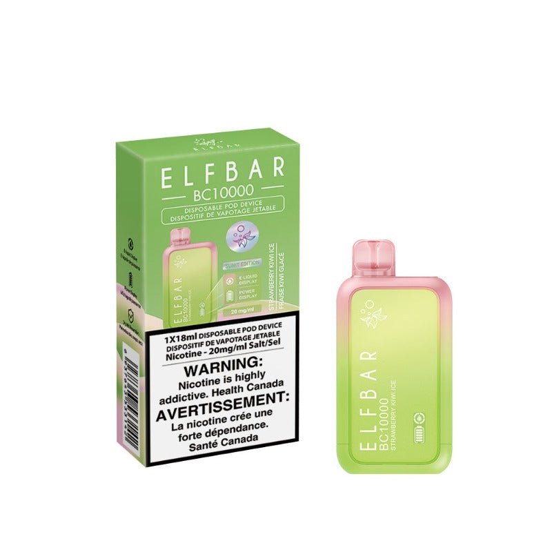 Elf Bar (BC 10K) Strawberry Kiwi Ice Disposable Vape - DISPOSABLE - Mister Vapor