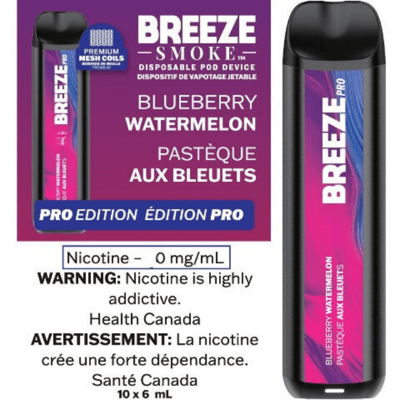 Breeze Pro Blueberry Watermelon Zero Nic Disposable Vape Stick - DISPOSABLE - Mister Vapor