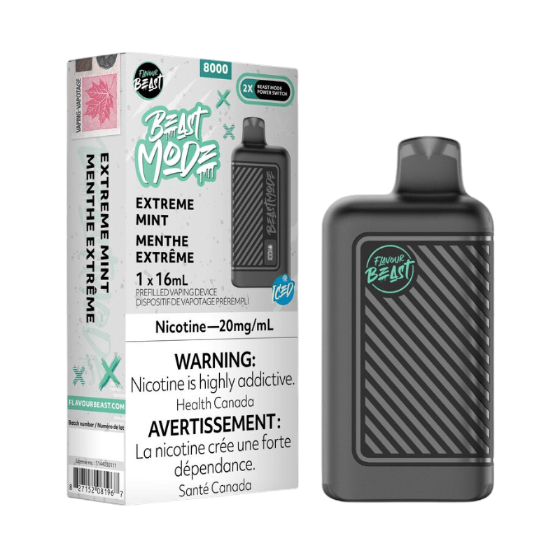 Beast Mode 8K Extreme Mint Iced Disposable Vape - DISPOSABLE - Mister Vapor
