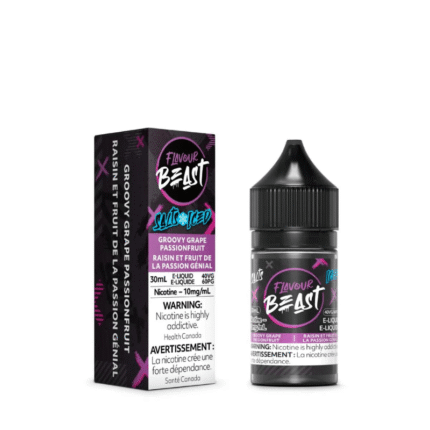 Flavour Beast E-Liquid Groovy Grape Passionfruit Iced Salt (30mL/60mL) - E-Liquid - Mister Vapor