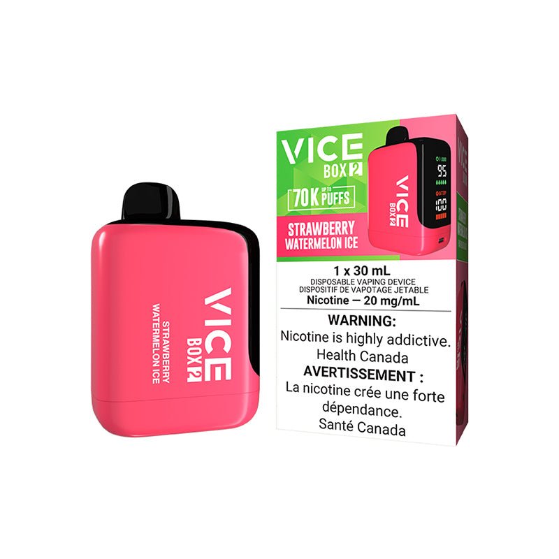 Vice Box 2 Strawberry Watermelon Ice 70K Disposable Vape, 30mL - DISPOSABLE - Mister Vapor