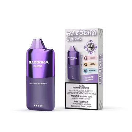 Bazooka Slims Disposable Vape - Grape Burst - DISPOSABLE - Mister Vapor