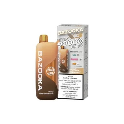 Bazooka 90K Mango Pineapple Grapefruit Disposable Vape - DISPOSABLE - Mister Vapor
