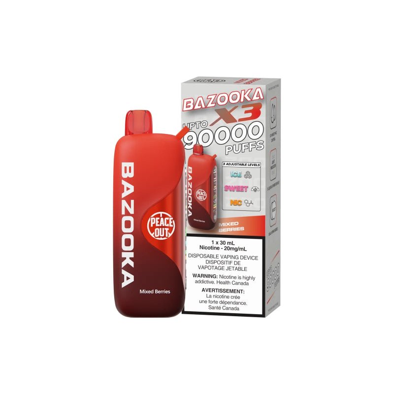 images Bazooka 90K Mixed Berries Disposable Vape - DISPOSABLE - Mister Vapor