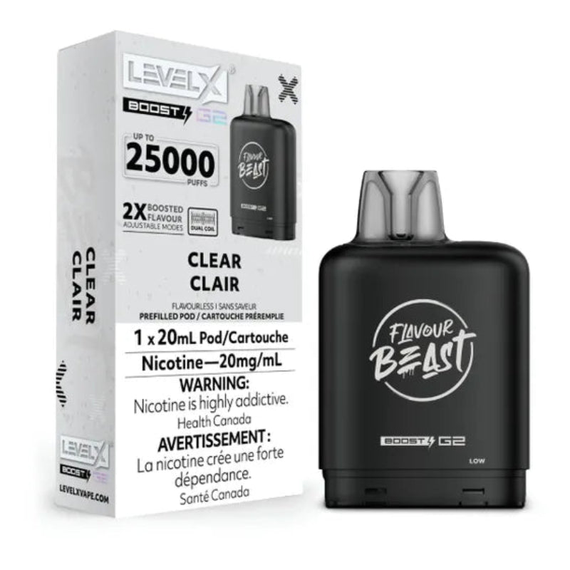 images Level X G2 Boost Flavour Beast Pods - Clear, 25k Puffs - Pods - Mister Vapor