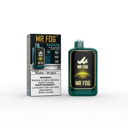 Mr Fog Nova Blue Rancher Ice 36K Disposable Vape - DISPOSABLE - Mister Vapor