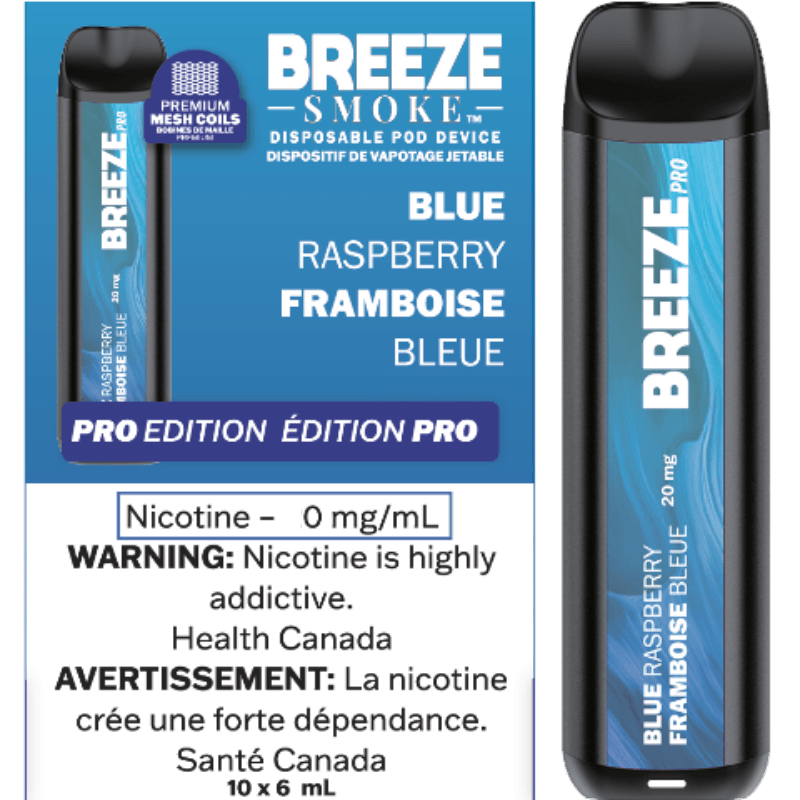 Breeze Pro Blue Raspberry Zero Nic Disposable Vape Stick - DISPOSABLE - Mister Vapor