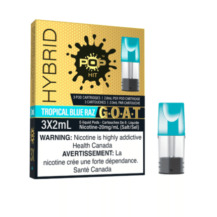 Pop Pods G.O.A.T. Series Tropical Blue Raz Hybrid 2% - Pods - Mister Vapor