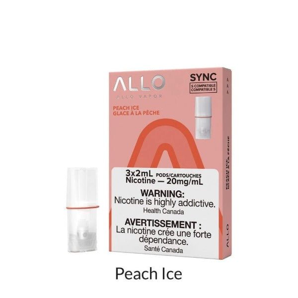 Allo Sync Peach Ice (3Pk) (S-Compatible) - Pods - Mister Vapor